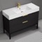 Modern Black Bathroom Vanity, 48